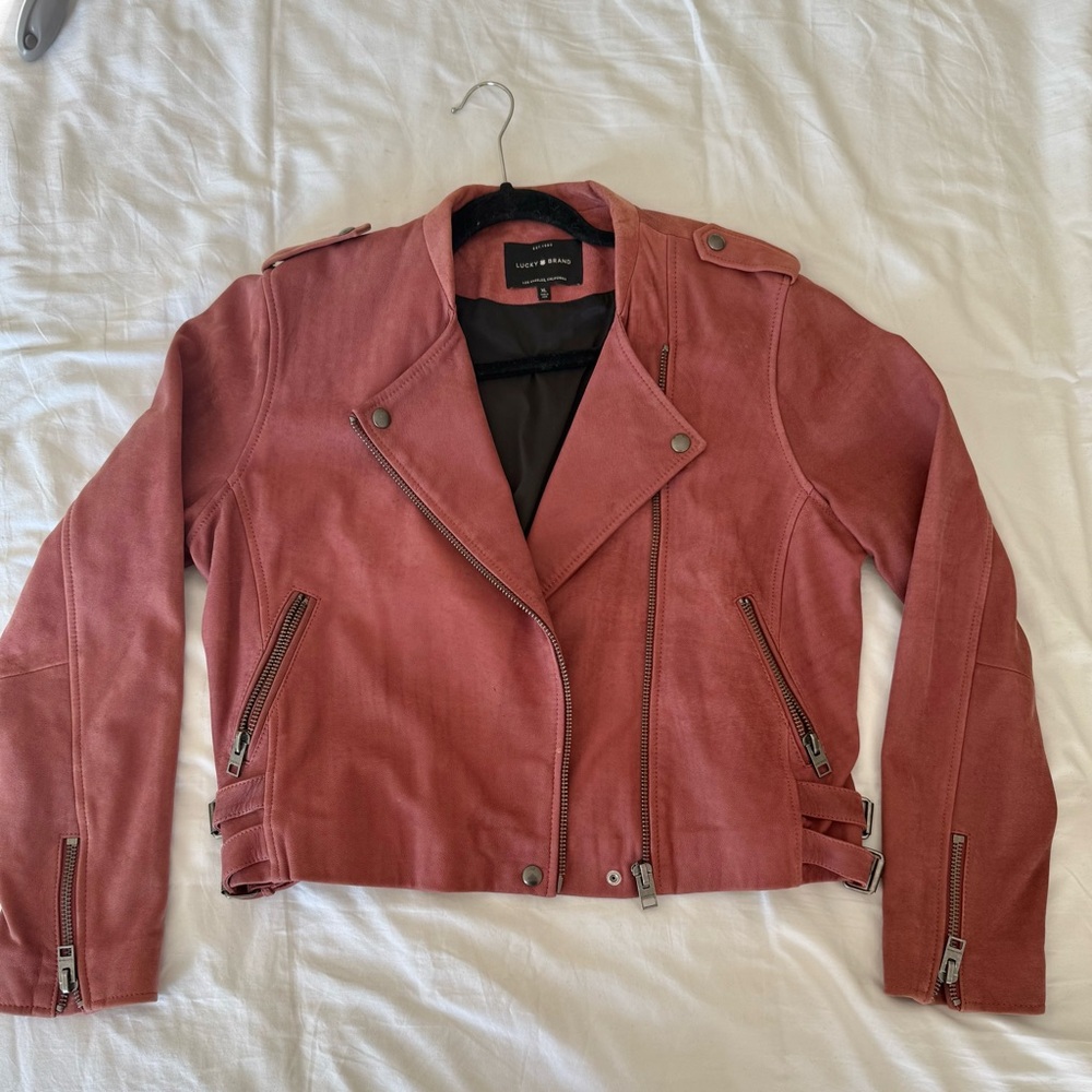 🚨SALE🚨 Real Leather Lucky Brand Moto Jacket